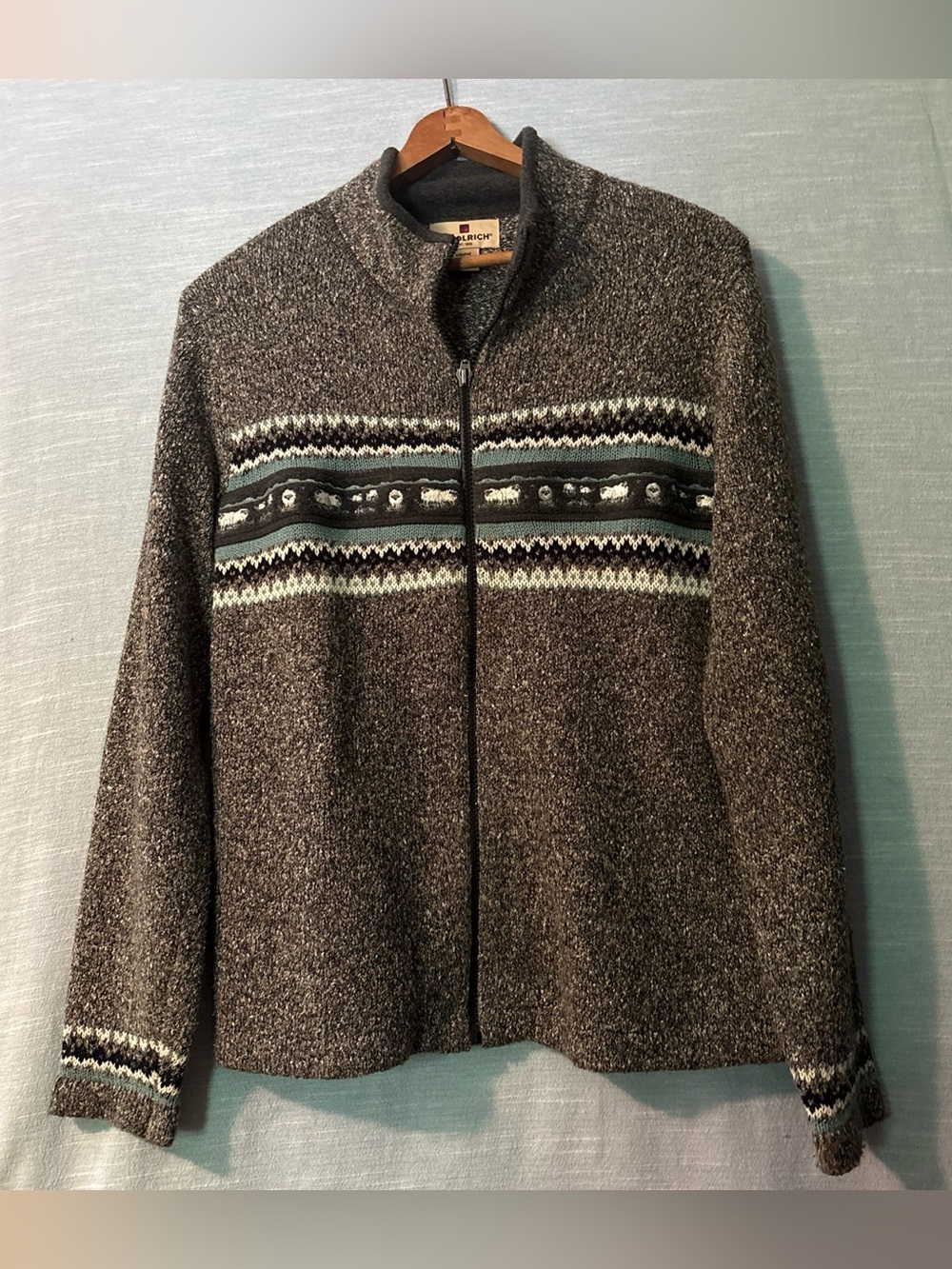 Woolrich Sweater/Jacket Vintage Zip Up Long Sleeve Grey Heather Women’s Sz M